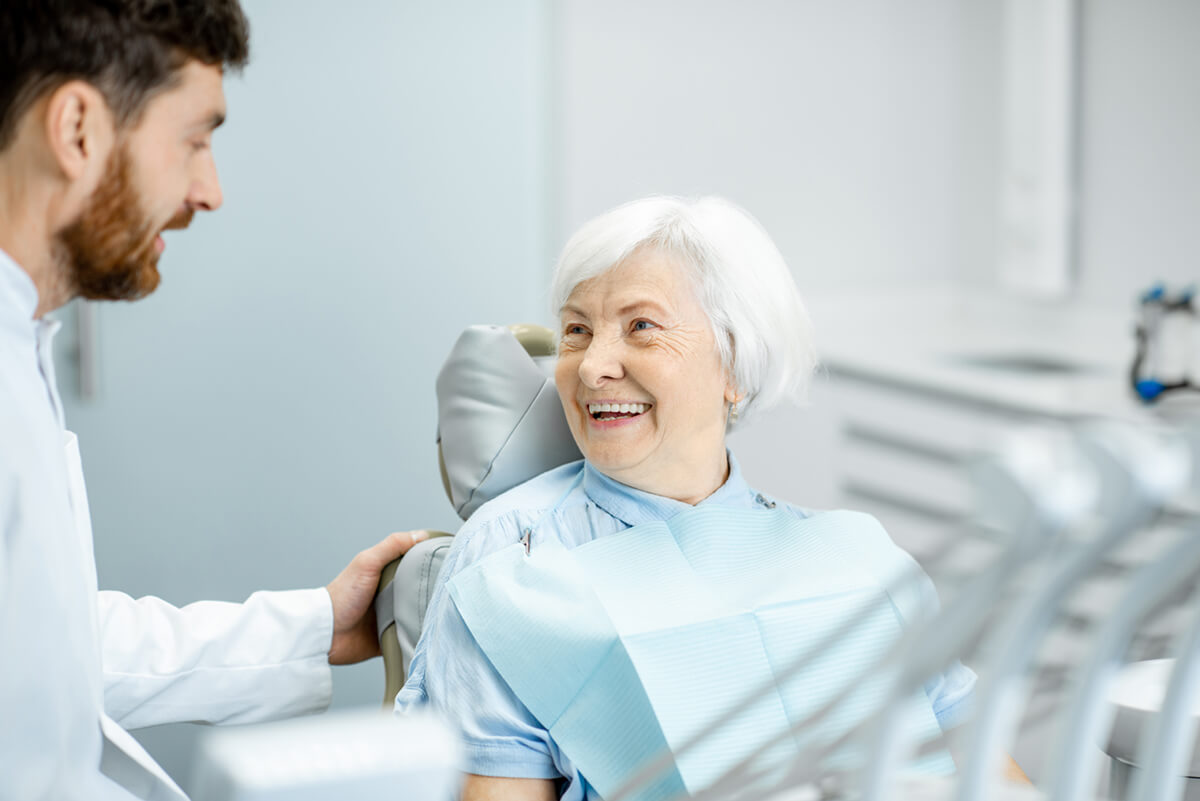 healthy smile sitting during the consultation