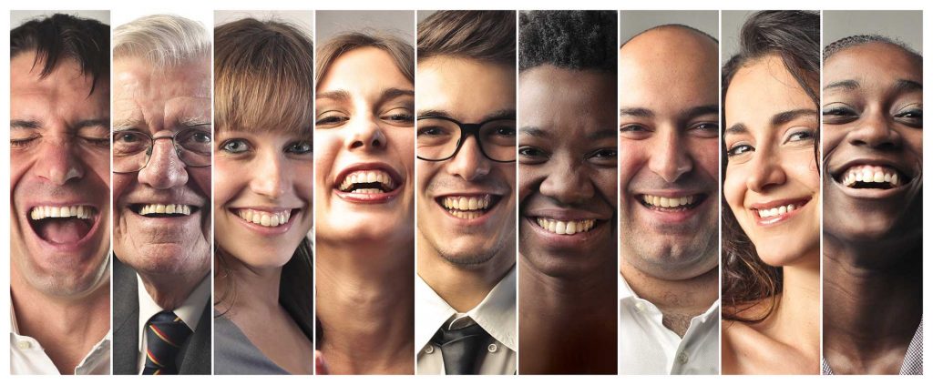 Group of people smiling